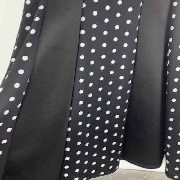 Andrea black/white polka dot sleeveless dress Lg - Picture 4 of 6